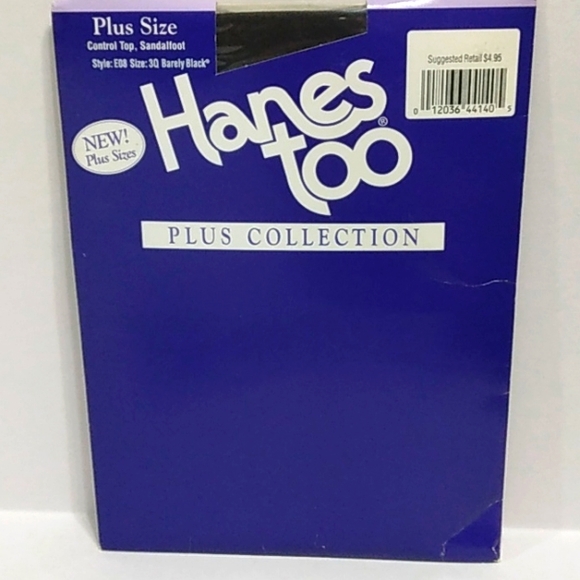 Hanes Too Accessories Nos Hanes Too Plus Size Control Top Pantyhose